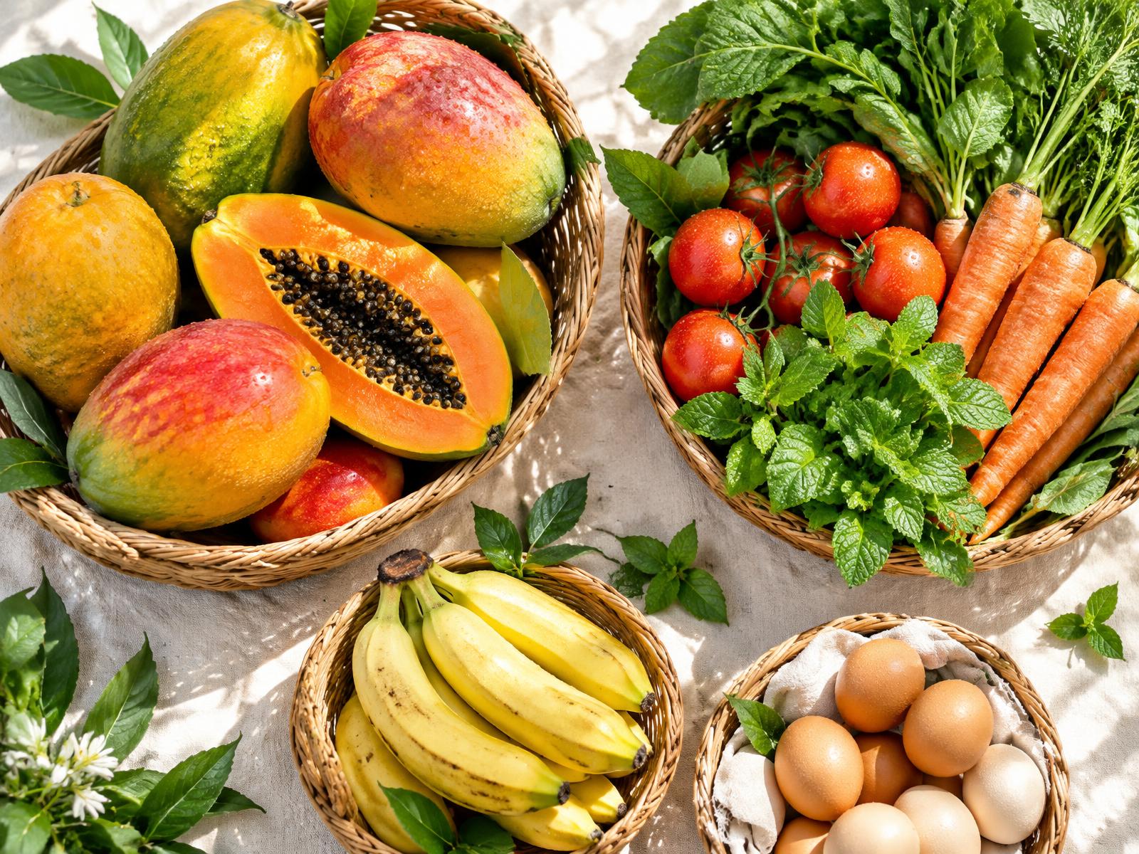 Paniers de fruits et légumes frais livrés à Dakar