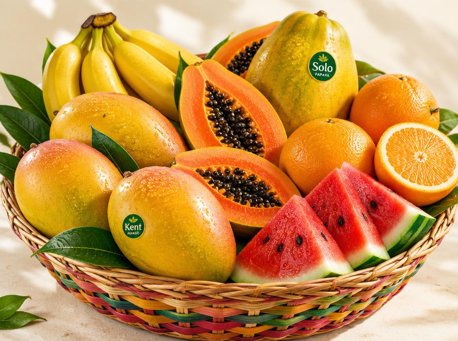 Corbeille de Fruits Tropicaux